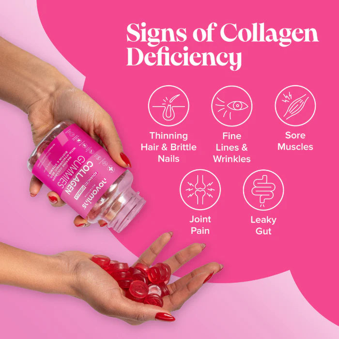 Novomins Collagen Gummies Peach Flavour 60 Gummies