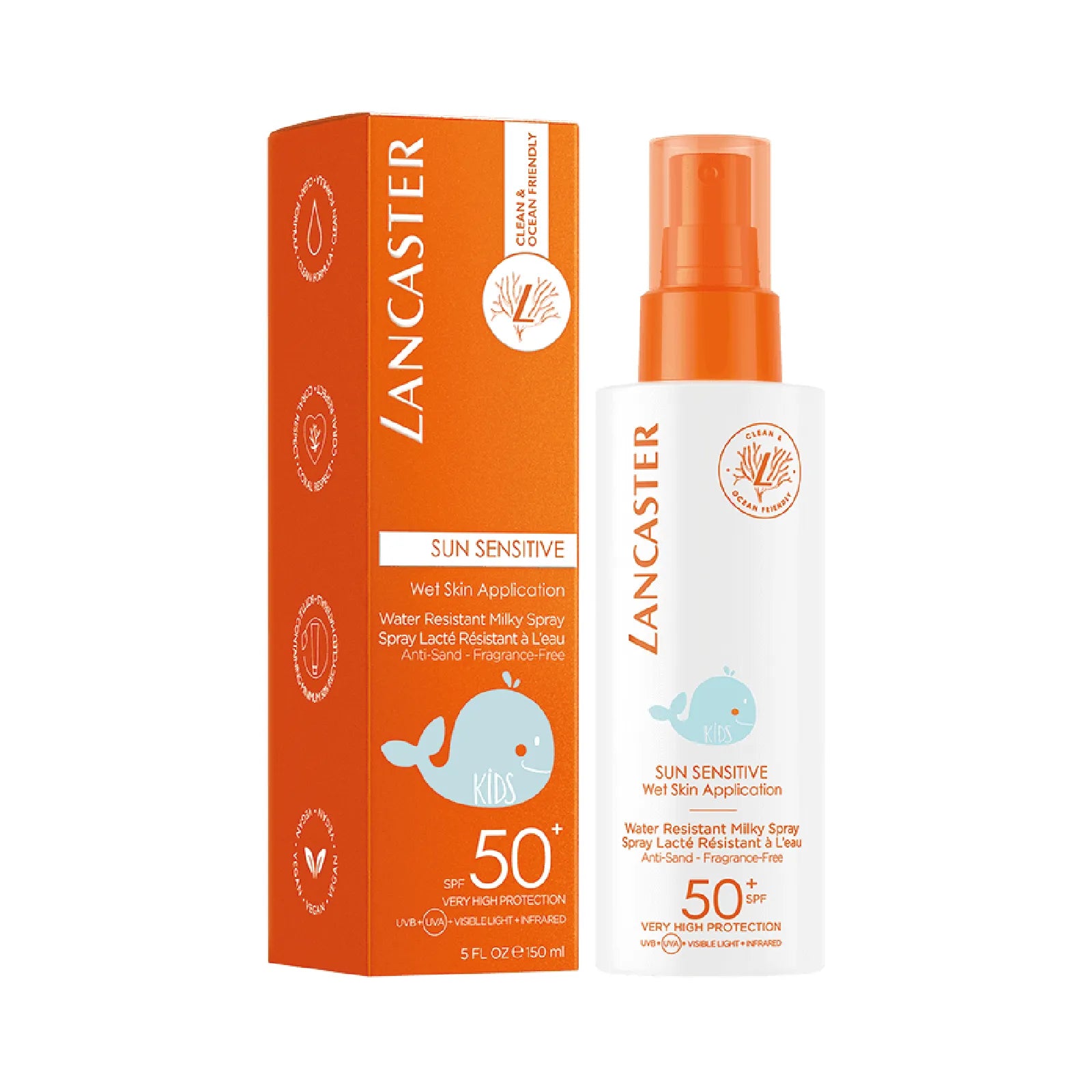 lancaster sun kids sun sensitive milky spray