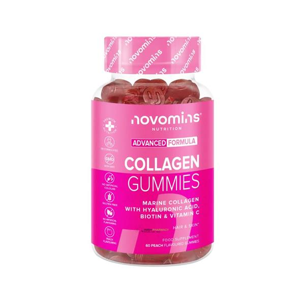 Novomins Collagen Gummies Peach Flavour 60 Gummies